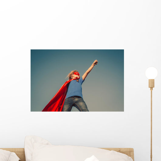 Child superhero portrait Wall Mural