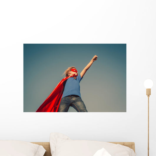 Child superhero portrait Wall Mural