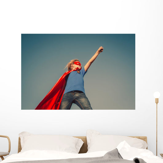 Child superhero portrait Wall Mural