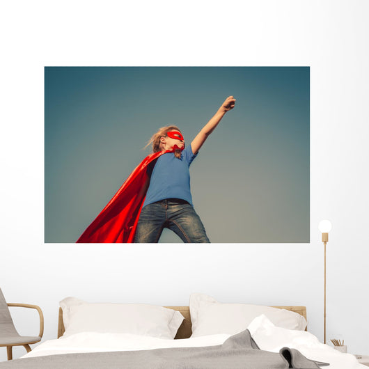 Child superhero portrait Wall Mural