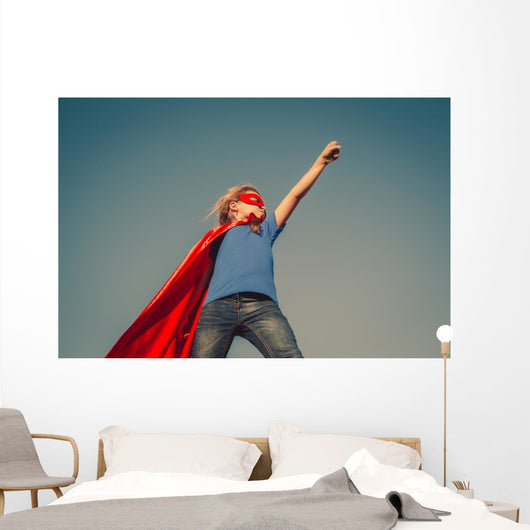 Child superhero portrait Wall Mural