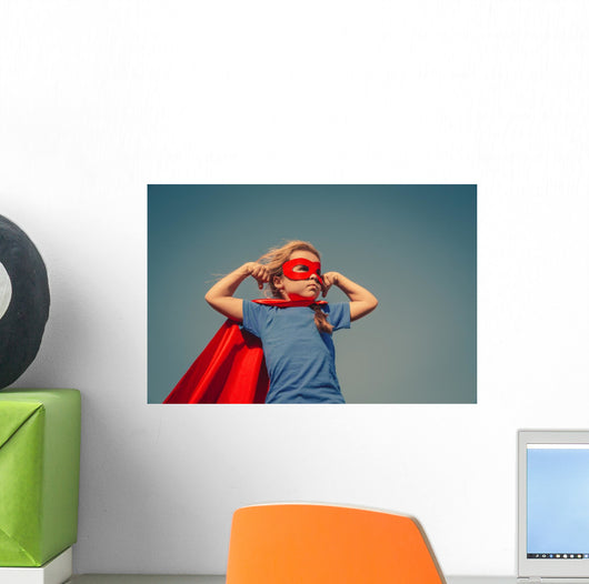 Child superhero portrait Wall Mural