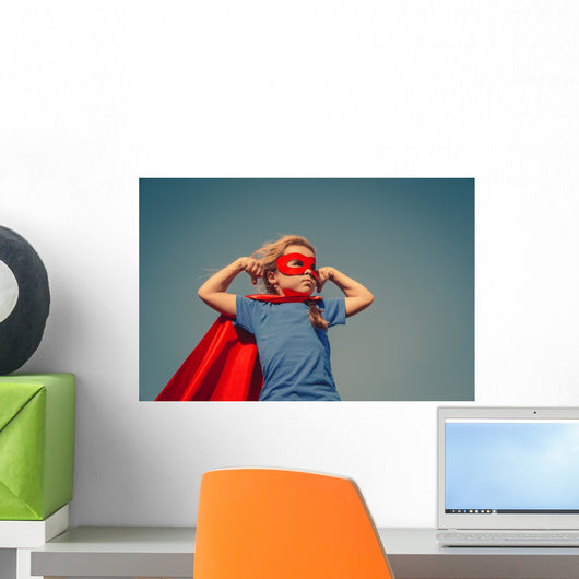 Child superhero portrait Wall Mural