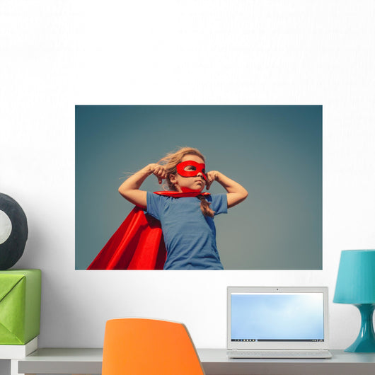 Child superhero portrait Wall Mural