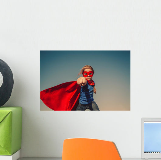 Child superhero portrait Wall Mural
