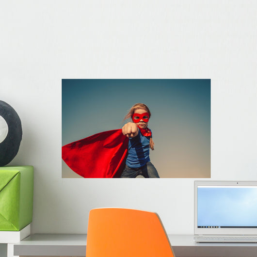 Child superhero portrait Wall Mural
