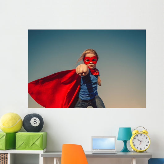 Child superhero portrait Wall Mural