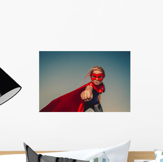 Child superhero portrait Wall Mural