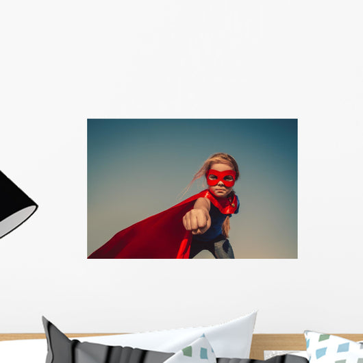 Child superhero portrait Wall Mural