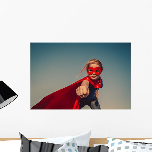 Child superhero portrait Wall Mural