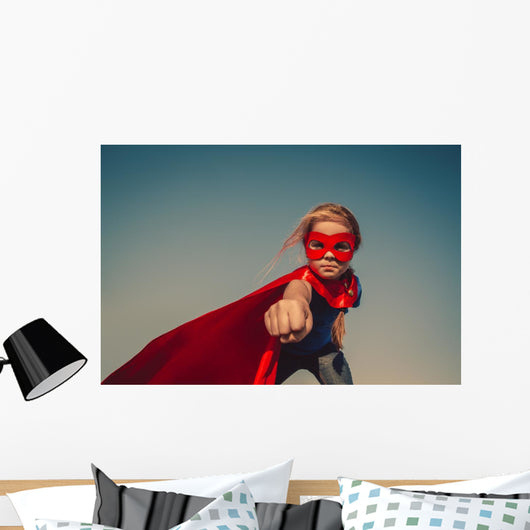 Child superhero portrait Wall Mural
