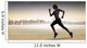 Composite image of pretty fit blonde jogging Wall Mural