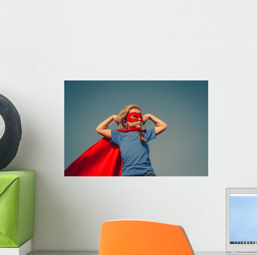 Child superhero portrait Wall Mural