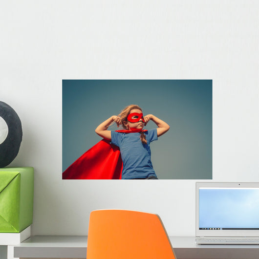 Child superhero portrait Wall Mural