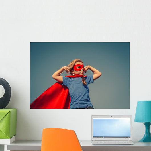 Child superhero portrait Wall Mural
