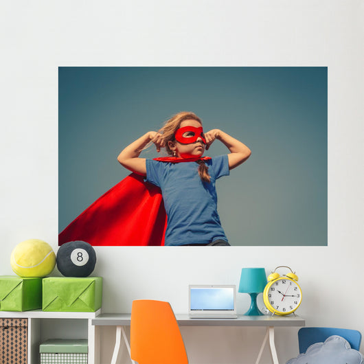 Child superhero portrait Wall Mural