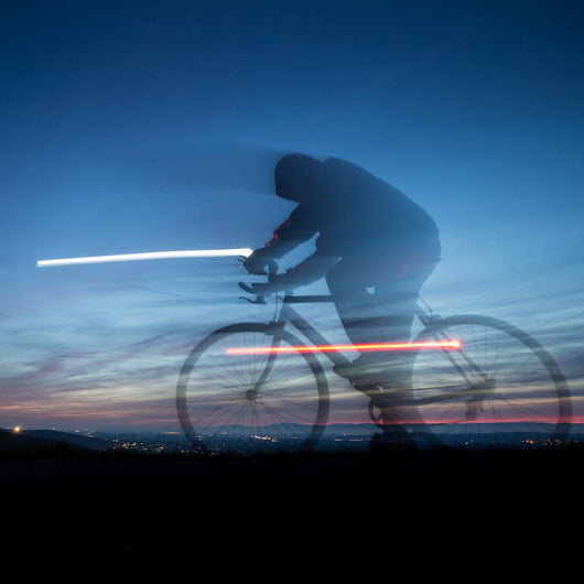 Cyclist Motion Blur Blue Wall Decal