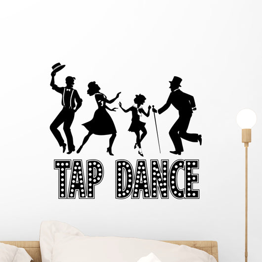 Tap Dance Silhouette Banner Wall Decal