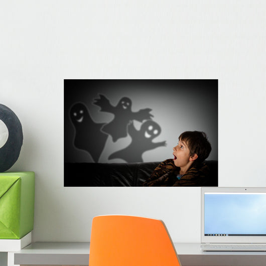 Boy Is Afraid Ghosts Wall Decal