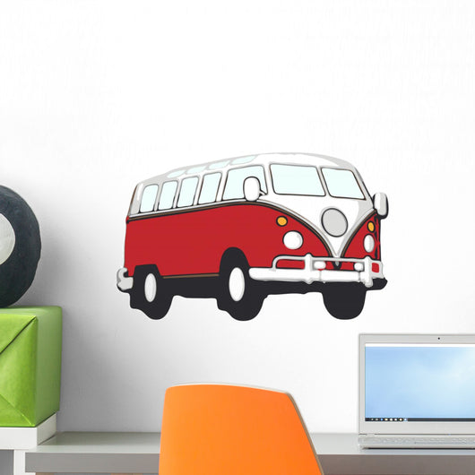 Vw Hippie Van Wall Decal