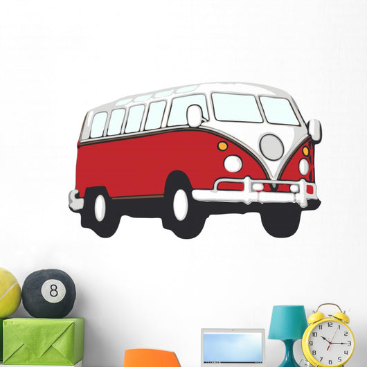 Vw Hippie Van Wall Decal