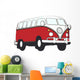 Vw Hippie Van Wall Decal