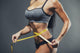 Woman Measuring Her Waist Wall Decal