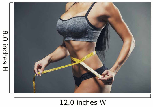 Woman Measuring Her Waist Wall Decal
