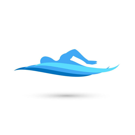 Freestyle Swimmer Silhouette with Wall Decal