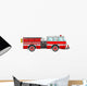 Fire Truck White Flat Wall Decal