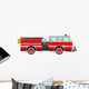 Fire Truck White Flat Wall Decal