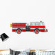 Fire Truck White Flat Wall Decal