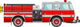 Fire Truck White Flat Wall Decal