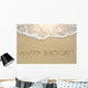 Happy Birthday Written Sand Wall Decal