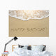 Happy Birthday Written Sand Wall Decal