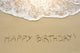 Happy Birthday Written Sand Wall Decal