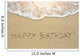 Happy Birthday Written Sand Wall Decal