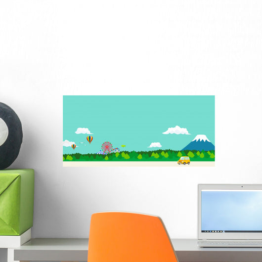 Cartoon Ferris Wheel Wall Decal