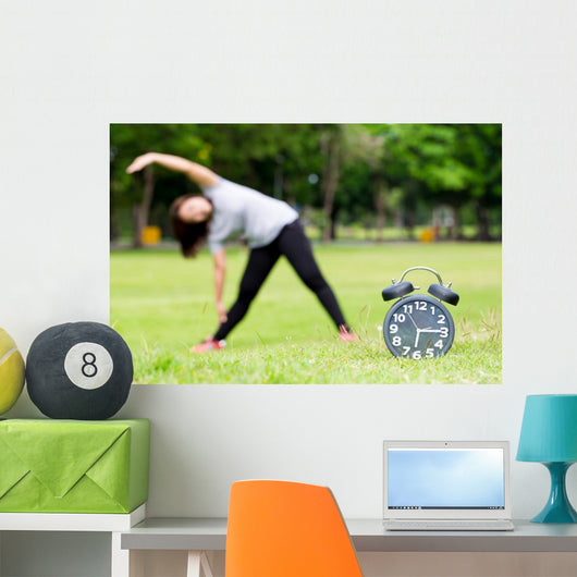 Morning Exercise and Black Wall Decal