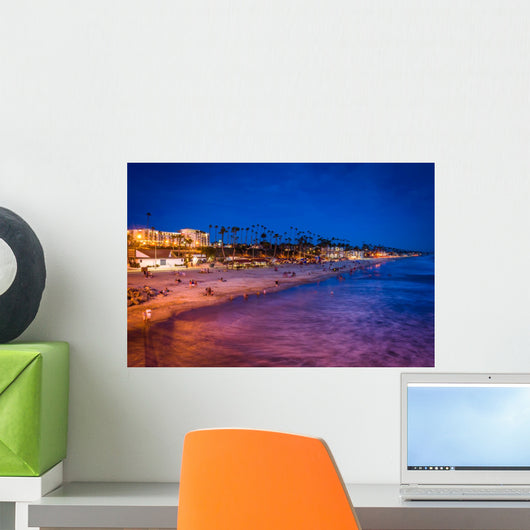 Beach Night Seen from Wall Decal