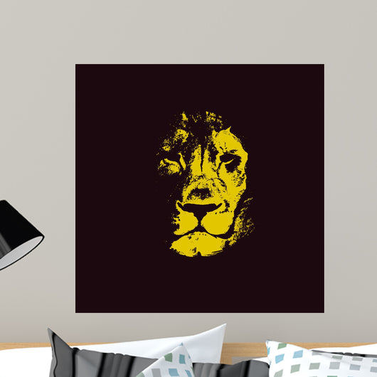 Lion Head Hand Drawn Wall Decal