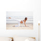 Pregnancy Yoga Workout Beach Wall Decal Design 2