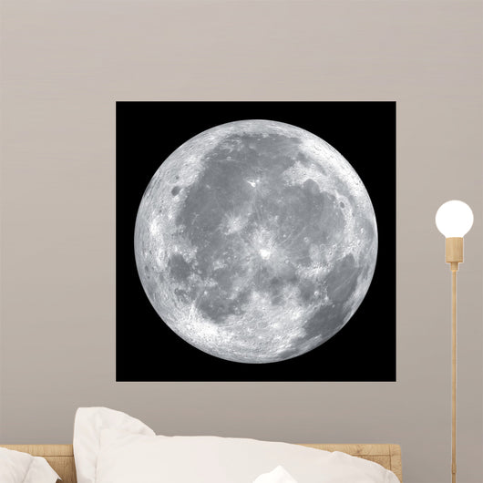 Up Full Moon Black Wall Decal