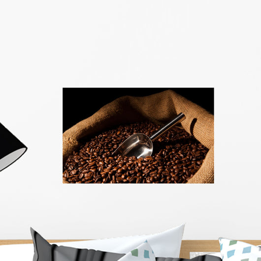 Roasted Coffee Beans with Wall Decal