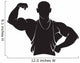 Bodybuilder Vector Silhouette White Wall Decal