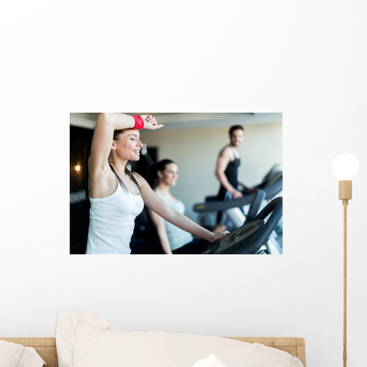 Young Beautiful Woman Training Wall Decal