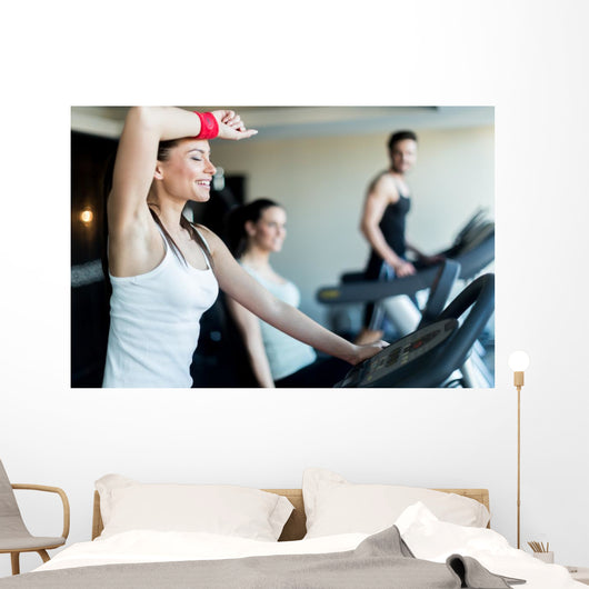Young Beautiful Woman Training Wall Decal