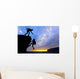 Teamwork Two Men Travelers Wall Decal Design 3