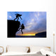 Teamwork Two Men Travelers Wall Decal Design 3