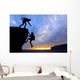 Teamwork Two Men Travelers Wall Decal Design 3